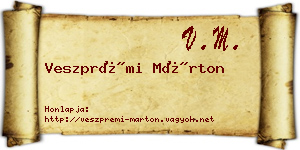 Veszprémi Márton névjegykártya
