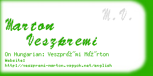 marton veszpremi business card